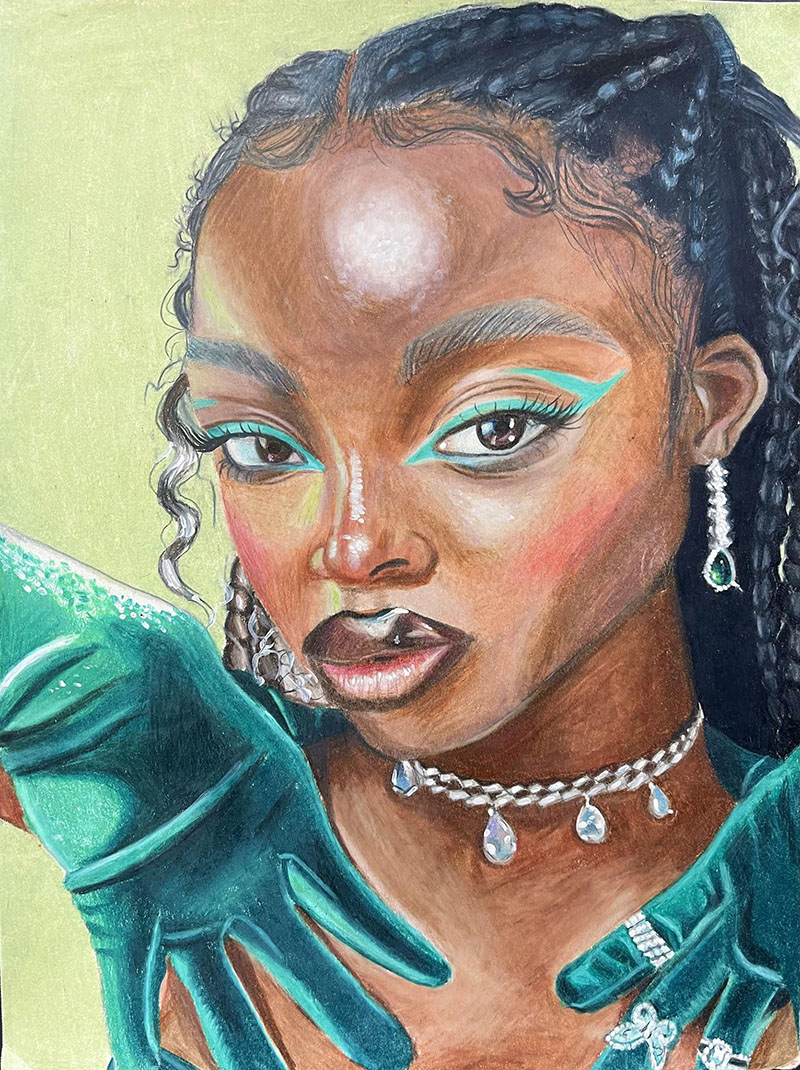 "Lady In the Green Gloves" by Taylor Mueller, 10th grade at Hockinson