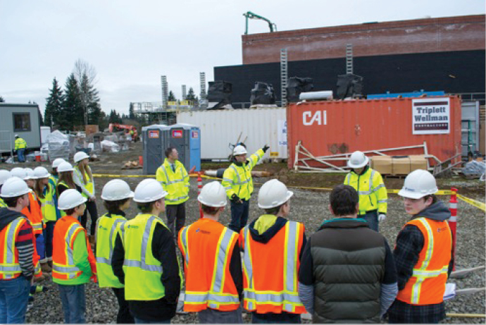 Ridgefield students learn about construction by visiting school sites