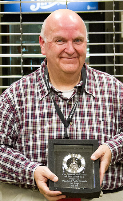 Jim Bays was recognized for serving 42 years as a School Board Director during a public reception on Monday, November 23