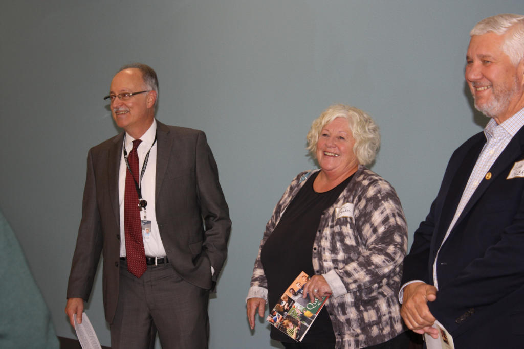 Superintendent Tim Merlino, Susan Barker and Glen Gelbrich