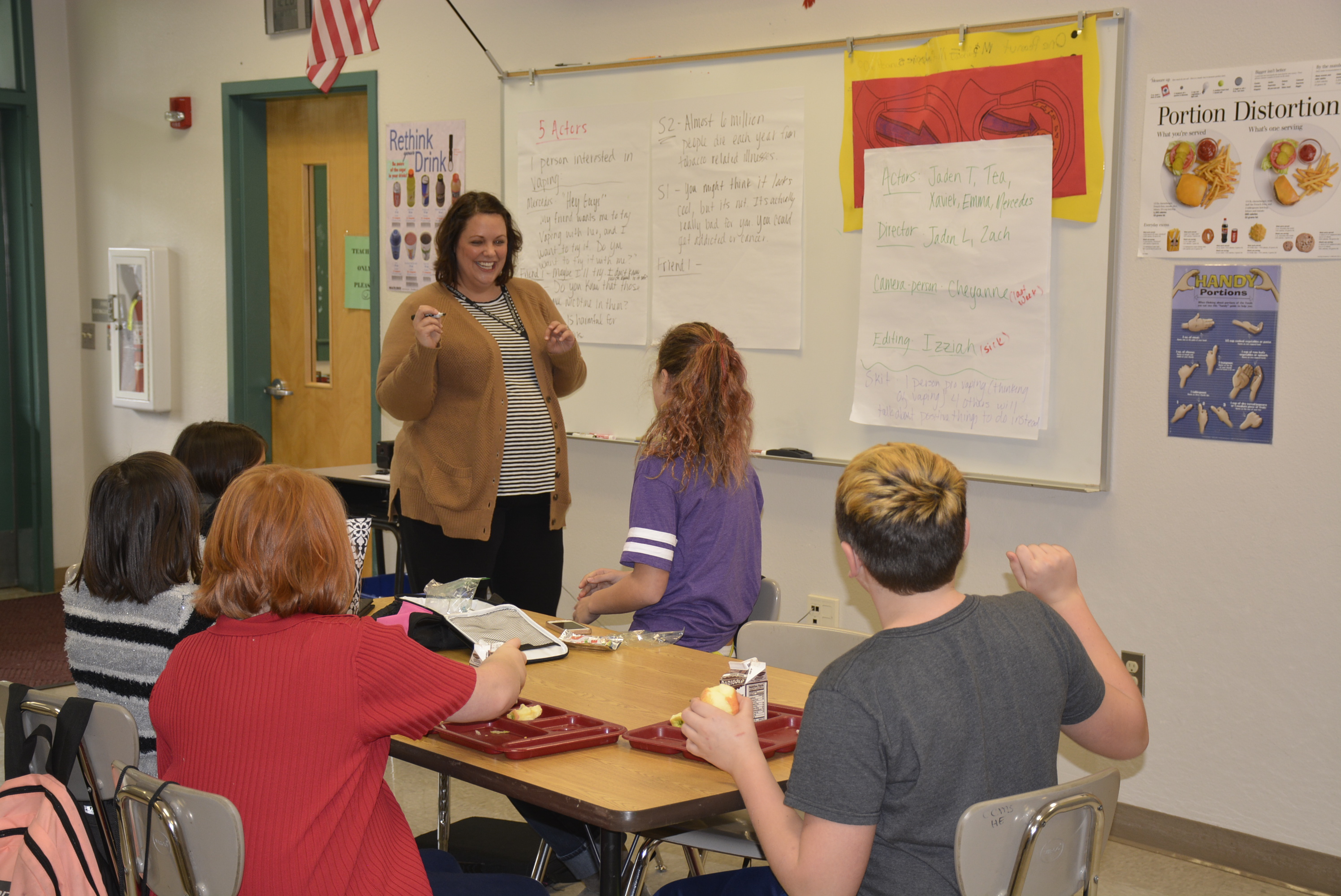 Bobby Walker works with students