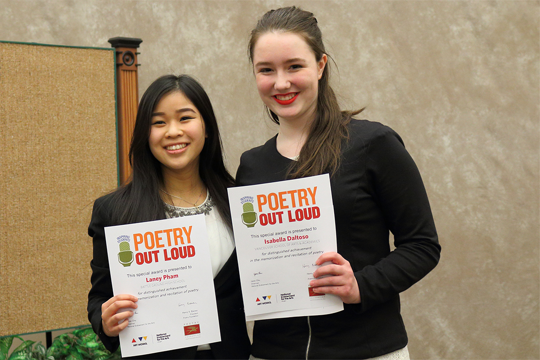Students from VSAA and Battle Ground advance to state Poetry Out Loud contest