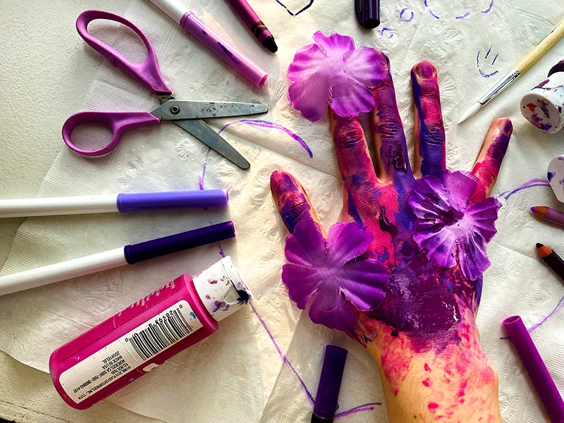 "Purple = Creativity" by Danica Wyenberg, 9th grade at Battle Ground