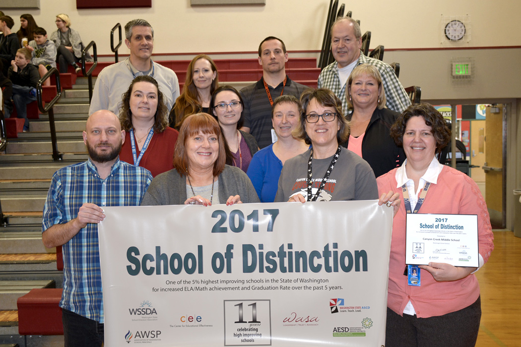 Washougal’s Canyon Creek Middle School recognized as School of Distinction