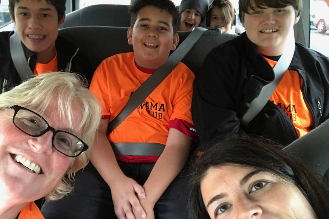 Life Skills teachers Tammy Smith and Rachel Schlangen took their students to see fellow teacher Sean McDonald lead the Kalama football team to victory.