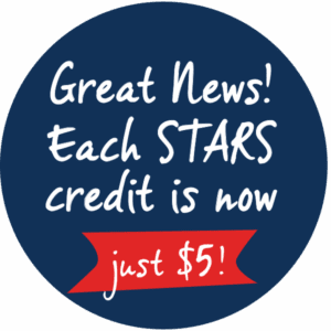 Great News! Each STARS credit is now just $5