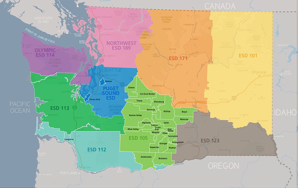 TREC map of service area
