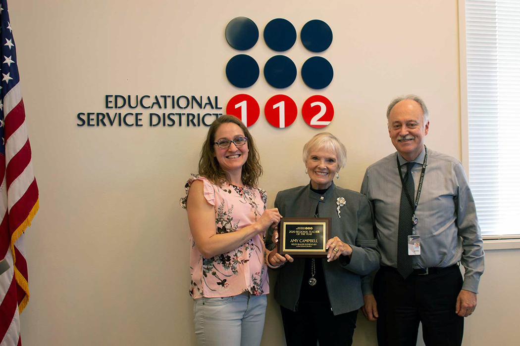 ESD 112 Board honors state teacher of the year