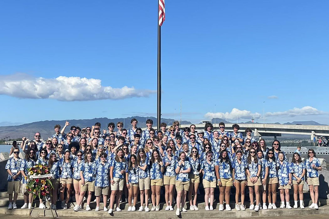 Hockinson High School Band Students Perform at Memorial Sites in Honolulu on Pearl Harbor Day