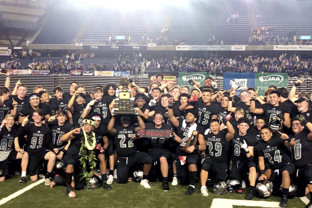 The Union Titans, 4A State Football Championship Winners. Photo: Washington Interscholastic Activities Association
